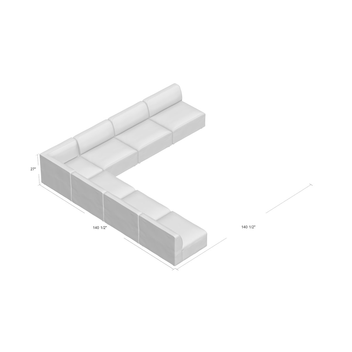 Mercury Row® Teagan 140.5" Wide Symmetrical Modular Corner Sectional Wayfair